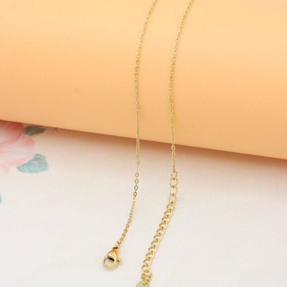 Trendy Gold-Plated Yellow Necklace with Cascading Chain Tassels, XPNL0386 - Picture 9 of 13